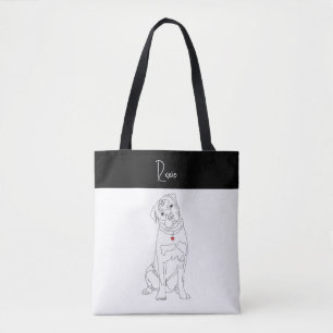 Persoonlijke Rottweiler Kunst en Naam  Draagtas
