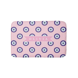 Persoonlijke Roze Boze Oog Patroon Geschenken Met Badmat