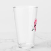 Persoonlijke roze bruidsbruid bruiloft glas (Rechts)