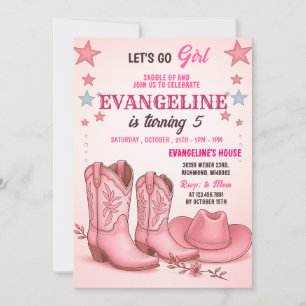 Persoonlijke Roze Cowgirl Disco Rodeo Westerne Ver Kaart