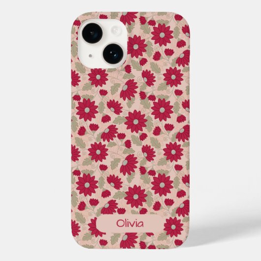 Persoonlijke roze dia's iPhone case (Achterkant)