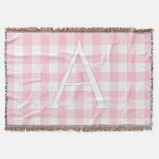 Persoonlijke roze gingham babydeken deken