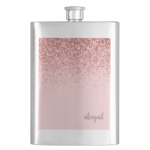 Persoonlijke Roze Glitter Initialen Naam Flacon