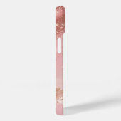 Persoonlijke Roze Gouden Glitter Hoesje – Op Maat (Achterkant / Rechts)
