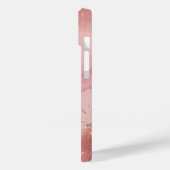 Persoonlijke Roze Gouden Glitter Hoesje – Op Maat (Achterkant / Links)
