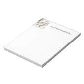 Persoonlijke Roze Groene Bloemendesign 'Van het bu Notitieblok (Gedraaid)