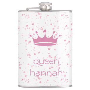 Persoonlijke Roze Kroon Koningin Heupfles