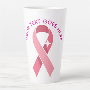 Persoonlijke Roze Lint Borstkanker Bewustzijn Latte Mok