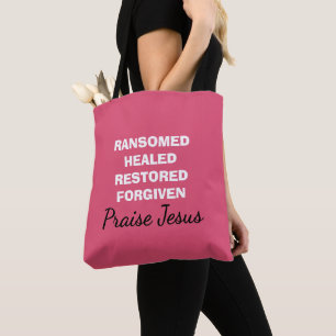 Persoonlijke Roze LOOF JESUS Christelijk Draagtas