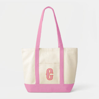 Persoonlijke Roze Monogram, Aangepaste Initiële Ca Tote Bag