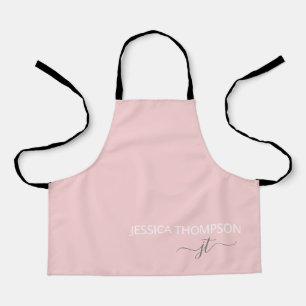 Persoonlijke Roze Monogram Naam Mooie Meisjes Schort