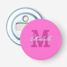 Persoonlijke roze naam magnetische bierflesopener button flesopener