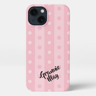 Persoonlijke roze poodot iPhone Case iPhone 13 Hoesje