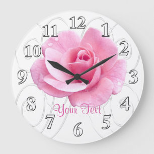 Persoonlijke roze roze klok voor vrouwen