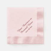 persoonlijke roze servetten (Voorkant)