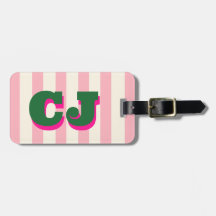Persoonlijke Roze Streep Monogram, Aangepaste Init