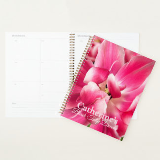 Persoonlijke Roze Tulp Droom Planner | Roze
