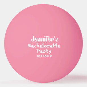 Persoonlijke roze witte vrijgezellenfeest datum pingpongballen
