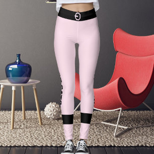 Persoonlijke Roze Zwart Gestreepte Huisdier Liefhe Leggings