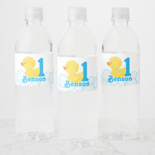 Persoonlijke Rubber Eend  Waterfles Etiket