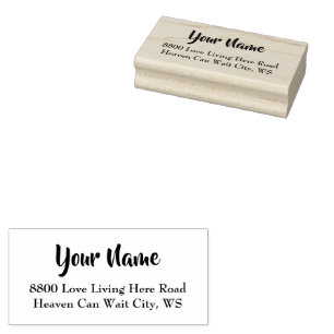 Persoonlijke rubber naam- en adresstempel 	rubberstempel