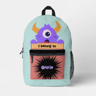 Persoonlijke Rugzak Bag Buddy Paarse Monster