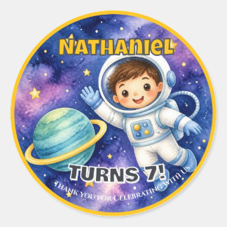 Persoonlijke Ruimte Astronaut Ronde Sticker