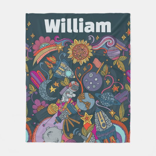 Persoonlijke Ruimtenaam Poster voor Kinderen  Fleece Deken (Voorkant)