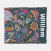 Persoonlijke Ruimtenaam Poster voor Kinderen  Fleece Deken (Voorkant (Horizontaal))