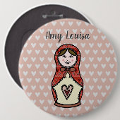 Persoonlijke Russische Doll Matryoshka Button Badg (Voorkant /achterkant)