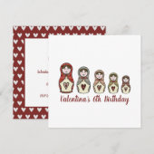 Persoonlijke Russische Matroesjka Uitnodiging (Voorkant / Achterkant)