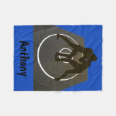 Persoonlijke rusteling op de mat vlooienbak fleece deken (Voorkant (Horizontaal))