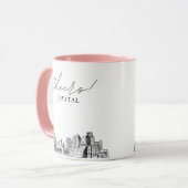 Persoonlijke Sacramento Skyline Trouwkoffiemok Mok (Voorkant links)