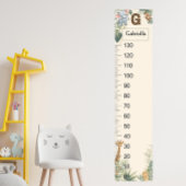 Persoonlijke Safari Groeimeter met Naam en Initiaa Poster