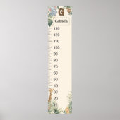Persoonlijke Safari Groeimeter met Naam en Initiaa Poster (Voorkant)