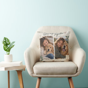 Persoonlijke 'Samen Groeien' Hond Foto Aandenken T Kussen
