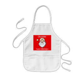 Persoonlijke Santa Claus Red en White Kinder Schort