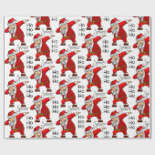 Persoonlijke Santa Dabbing Cadeaupapier (Vlak)