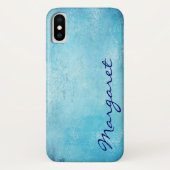 Persoonlijke schaakblauwe Waterverf Case-Mate iPhone Case (Achterkant)