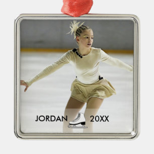 Persoonlijke schaatsen voor schaatsen metalen ornament