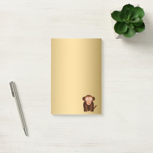 Persoonlijke schattige aap post-it® notes (Kantoor)