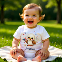 Persoonlijke Schattige Adelaar Patriottische Baby