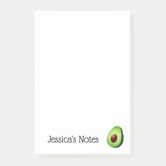 Persoonlijke schattige groene avocado Post-it® not Post-it® Notes (Voorkant)
