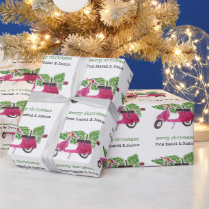 Persoonlijke Schattige Prettig Kerstfeest Rode S Cadeaupapier