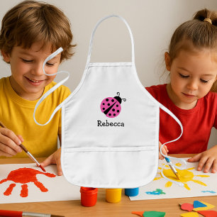 Persoonlijke schattige roze ladybug-schorten voor  kinder schort