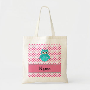 Persoonlijke schattige uil tote bag