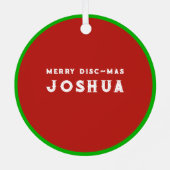 Persoonlijke schijf Golf Gift Metal Ornament (Achterkant)