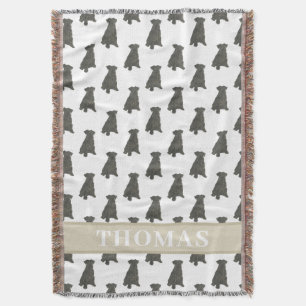 Persoonlijke Schnauzer (Zwart)  Deken