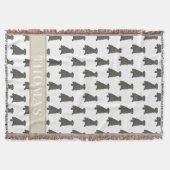 Persoonlijke Schnauzer (Zwart)  Deken (Voorkant)