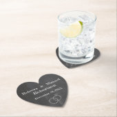 Persoonlijke schoolbord trouwringen kartonnen onderzetters (Insitu)